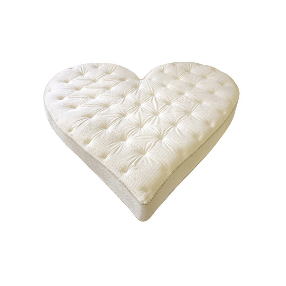 Heart-shaped Mattress Makers custom mattress on a white background